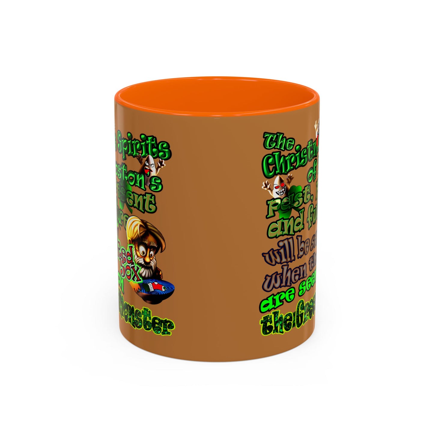 christmas spirits of boston - Accent Mug (light brown)