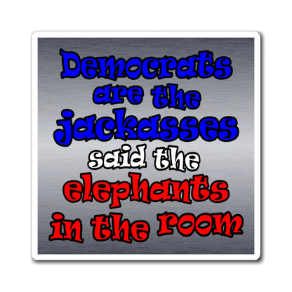 donkeys and elephants - Magnets - (brushed nickel)
