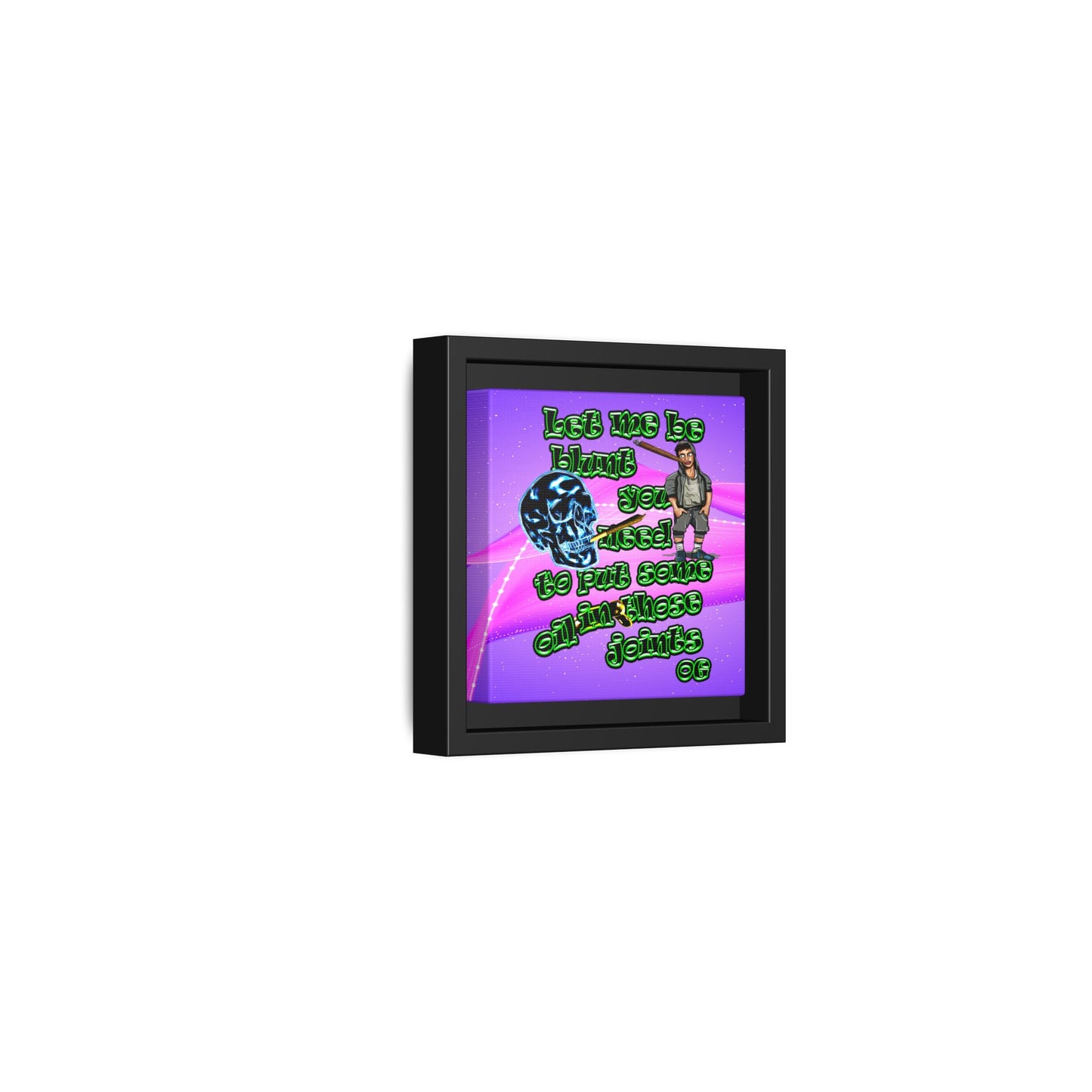 og - framed canvas art (purple-pink wave)