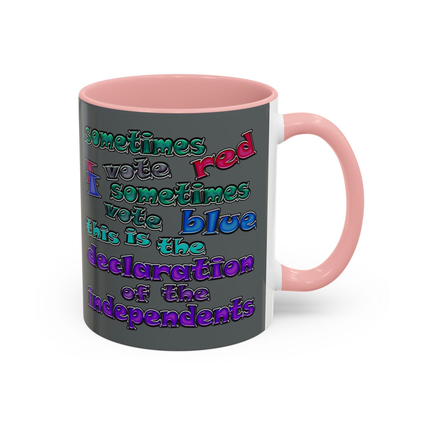 declaration of the independents - Accent Mug (dark grey)