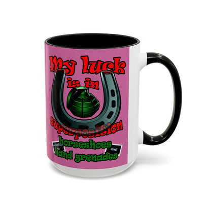 my luck - Accent Mug (light pink)