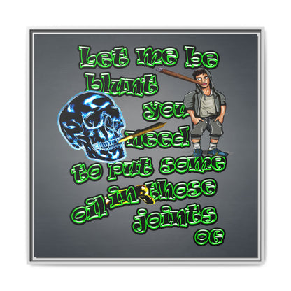og - framed canvas art (grey-light grey)