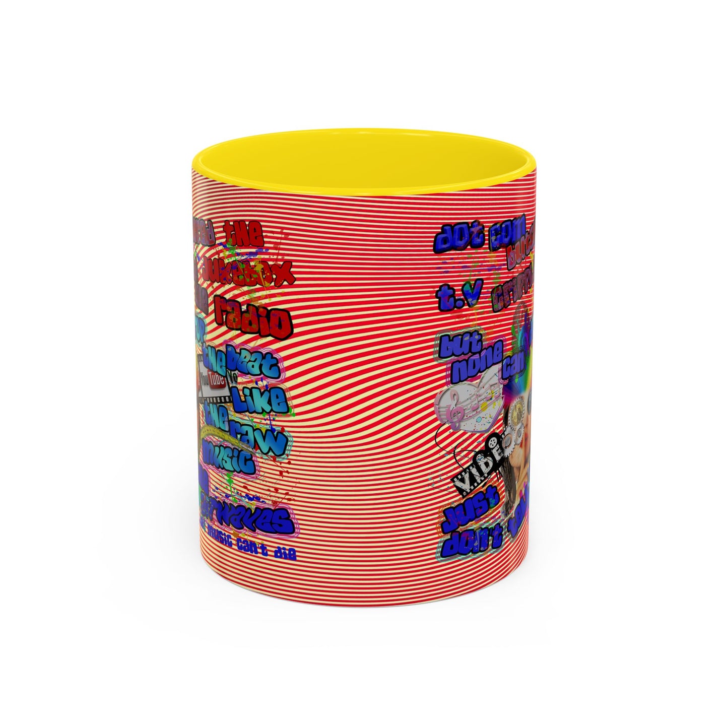 drop the beat - Accent Mug (yellow-orange wave)