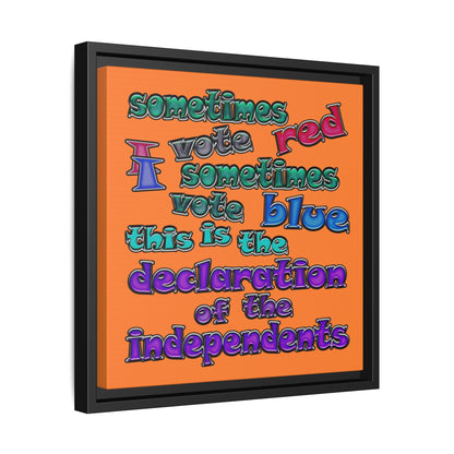 declaration of the independents - framed canvas art (crusta)
