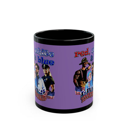 rw&b lives matter - Black Mug (light purple)
