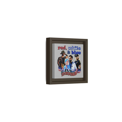 rw&b lives matter - framed canvas art (light grey)
