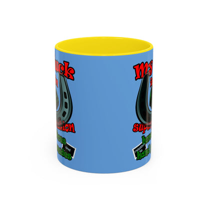 my luck - Accent Mug (light blue)