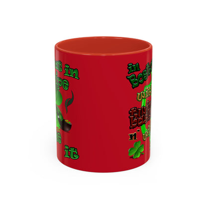 celtics logo - Accent Mug (dark red)