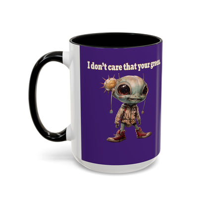I don't care that your grey - Accent Mug (purple)