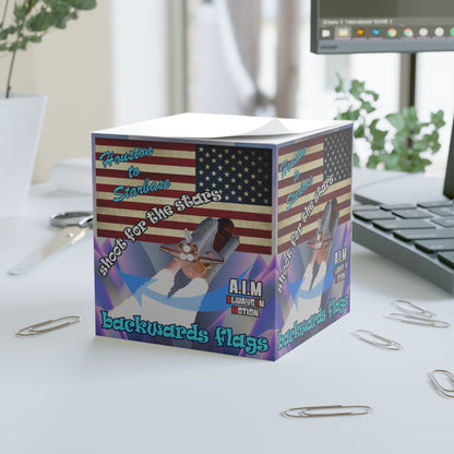 shoot for the stars - note cube (grey-pink wave)
