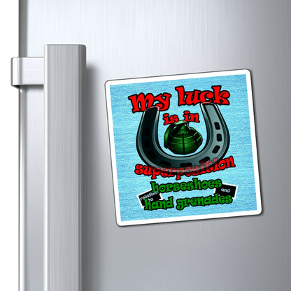my luck - Magnets - (faded blue)