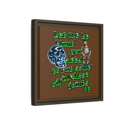 og - framed canvas art (brown)