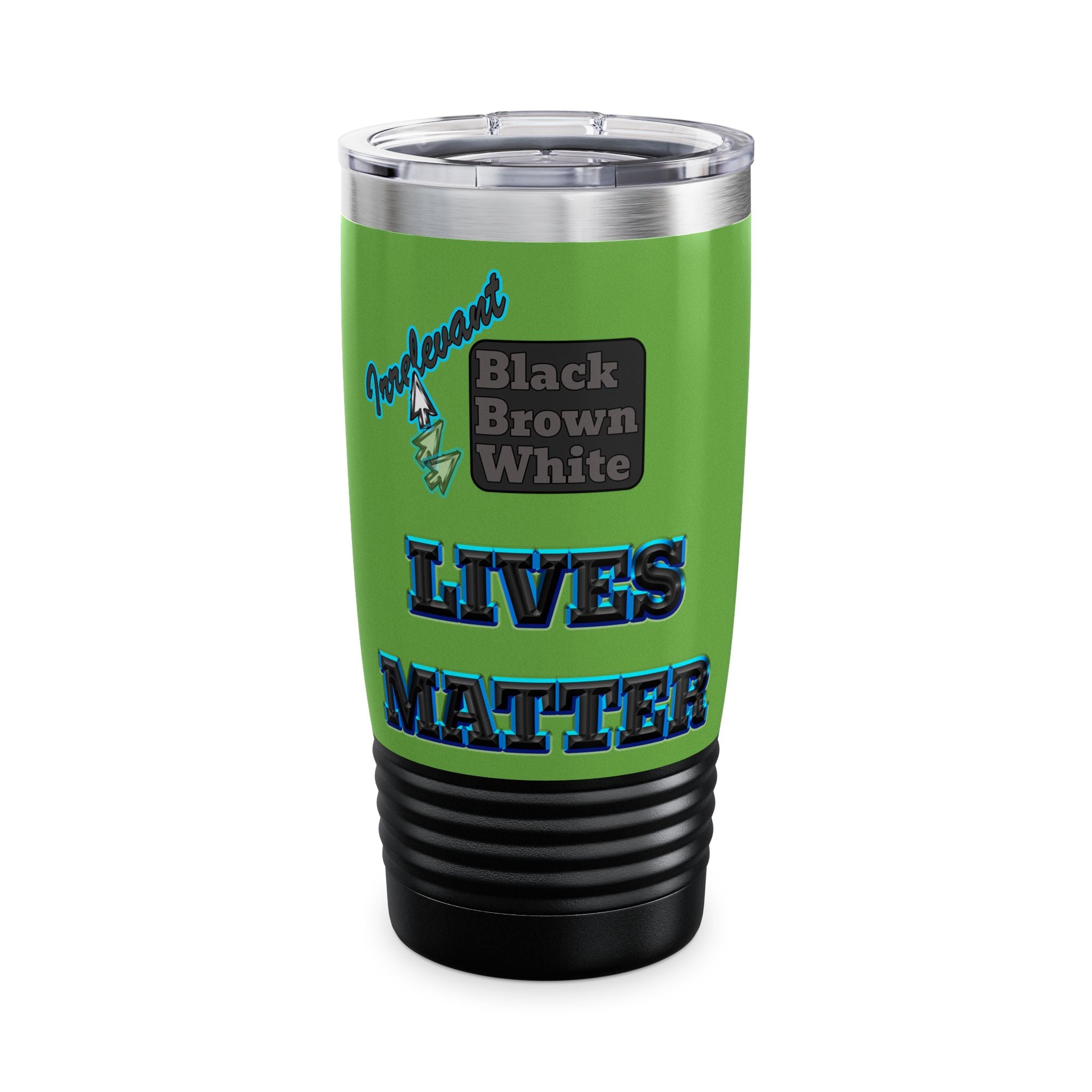 irrelevant - Ringneck Tumbler, 20oz (green)