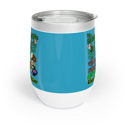 christmas spirits of boston - Chill Wine Tumbler (turquoise)