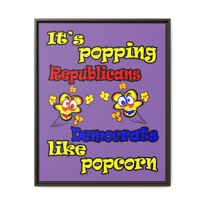popping like popcorn - framed canvas art (light purple)