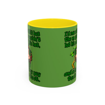 turtle race - Accent Mug (green)