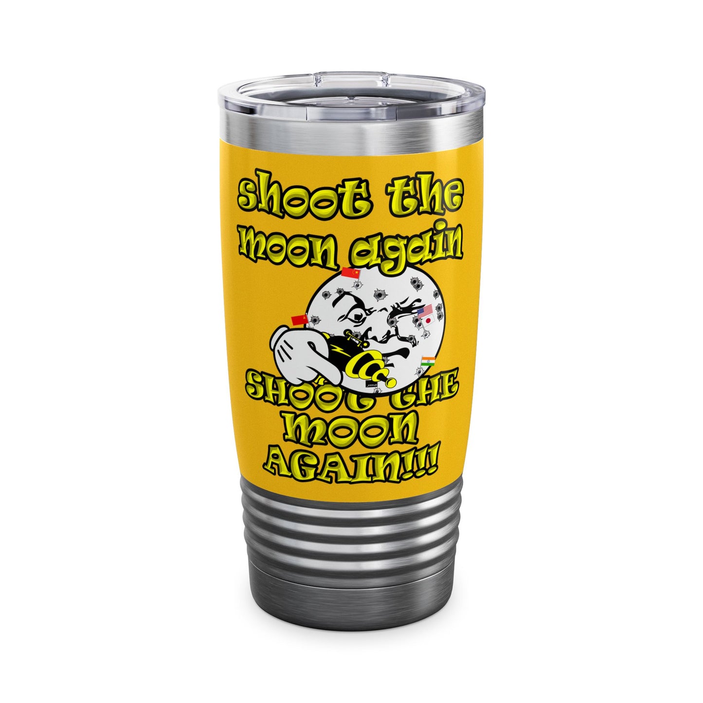 shoot the moon again - Ringneck Tumbler, 20oz (yellow)