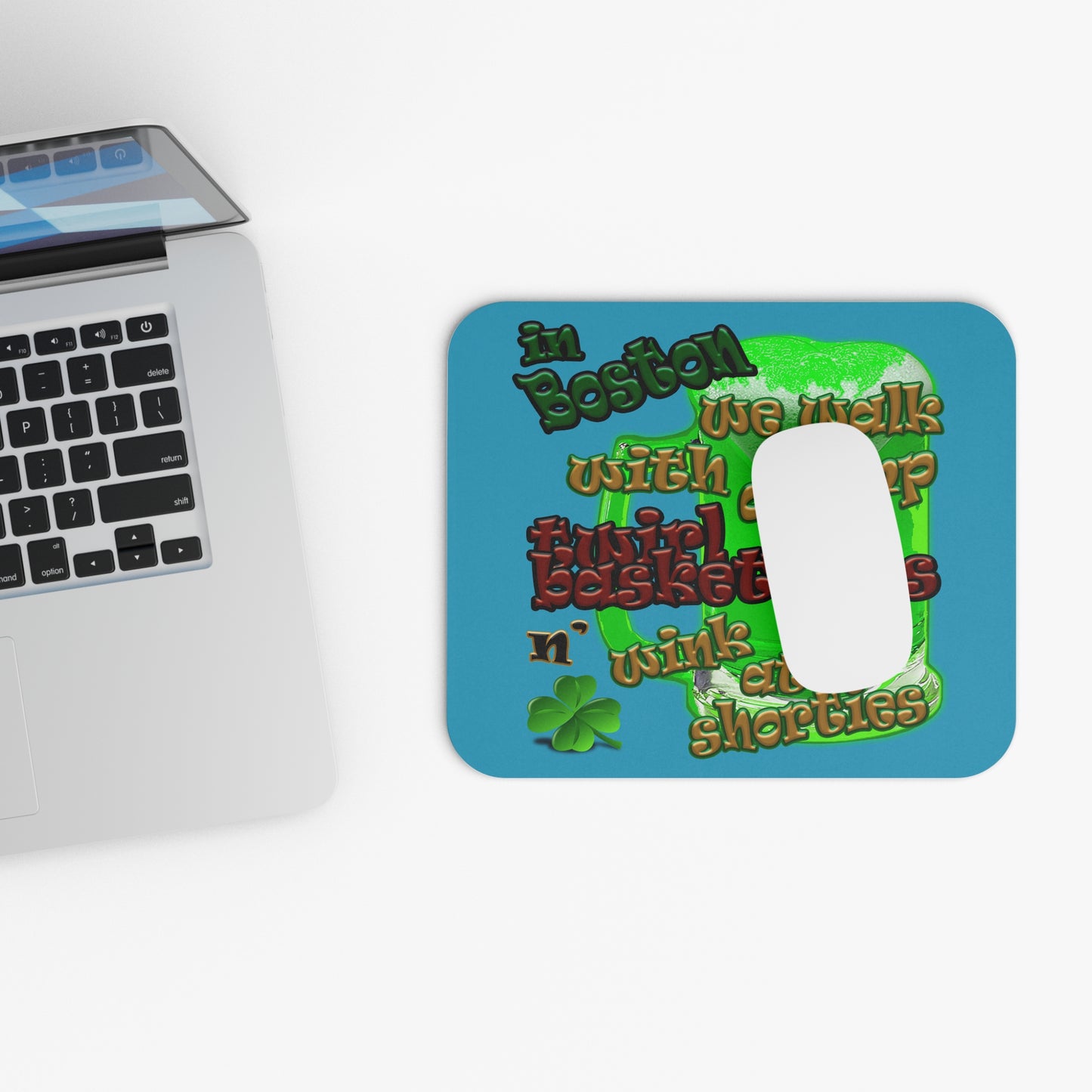celtics logo - Mouse Pad (Rectangle) (turquoise)