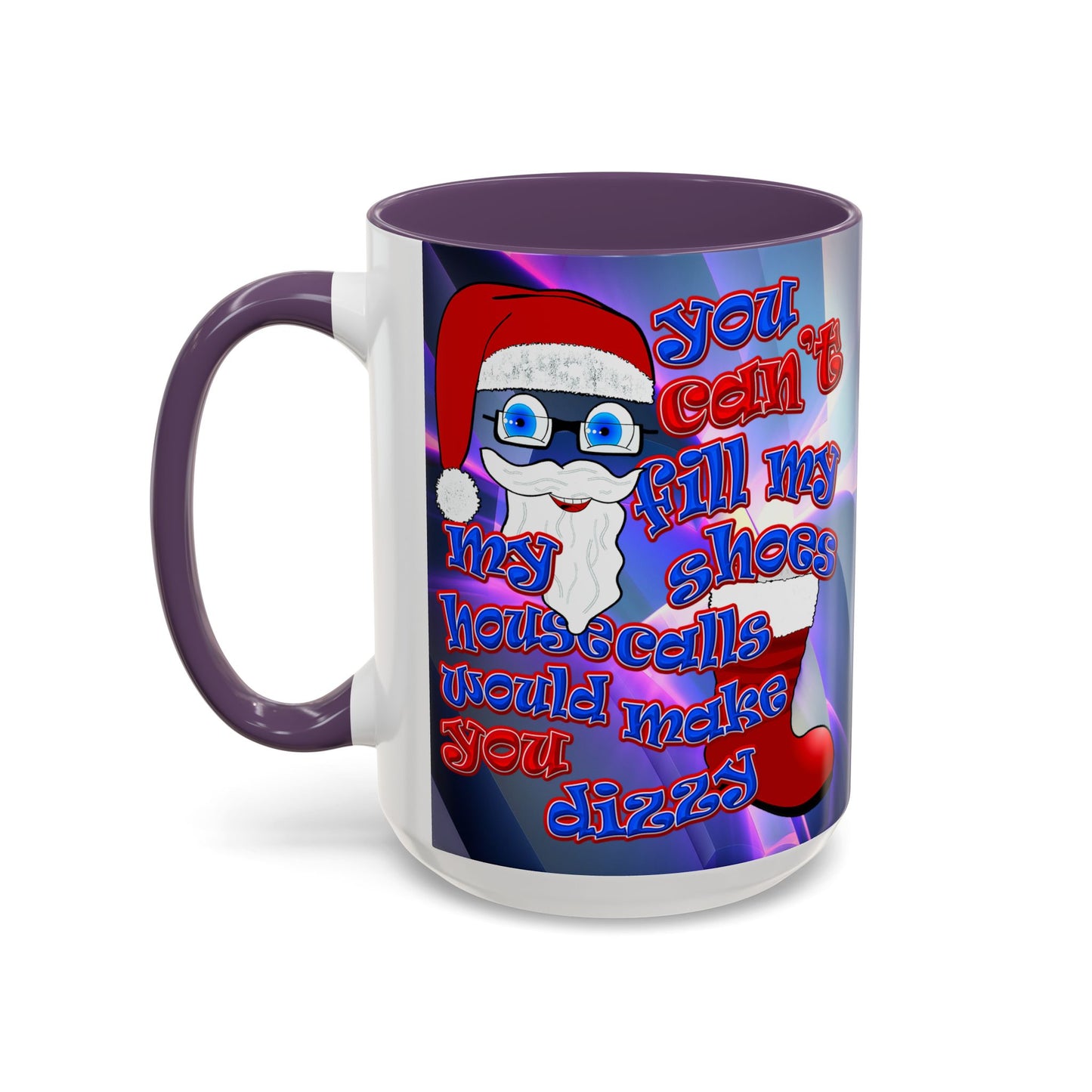 santa's shoes - Accent Mug (grey-pink wave)