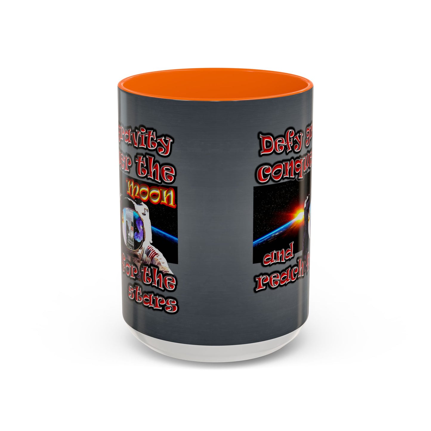 defy conquer reach - Accent Mug (grey-light grey)