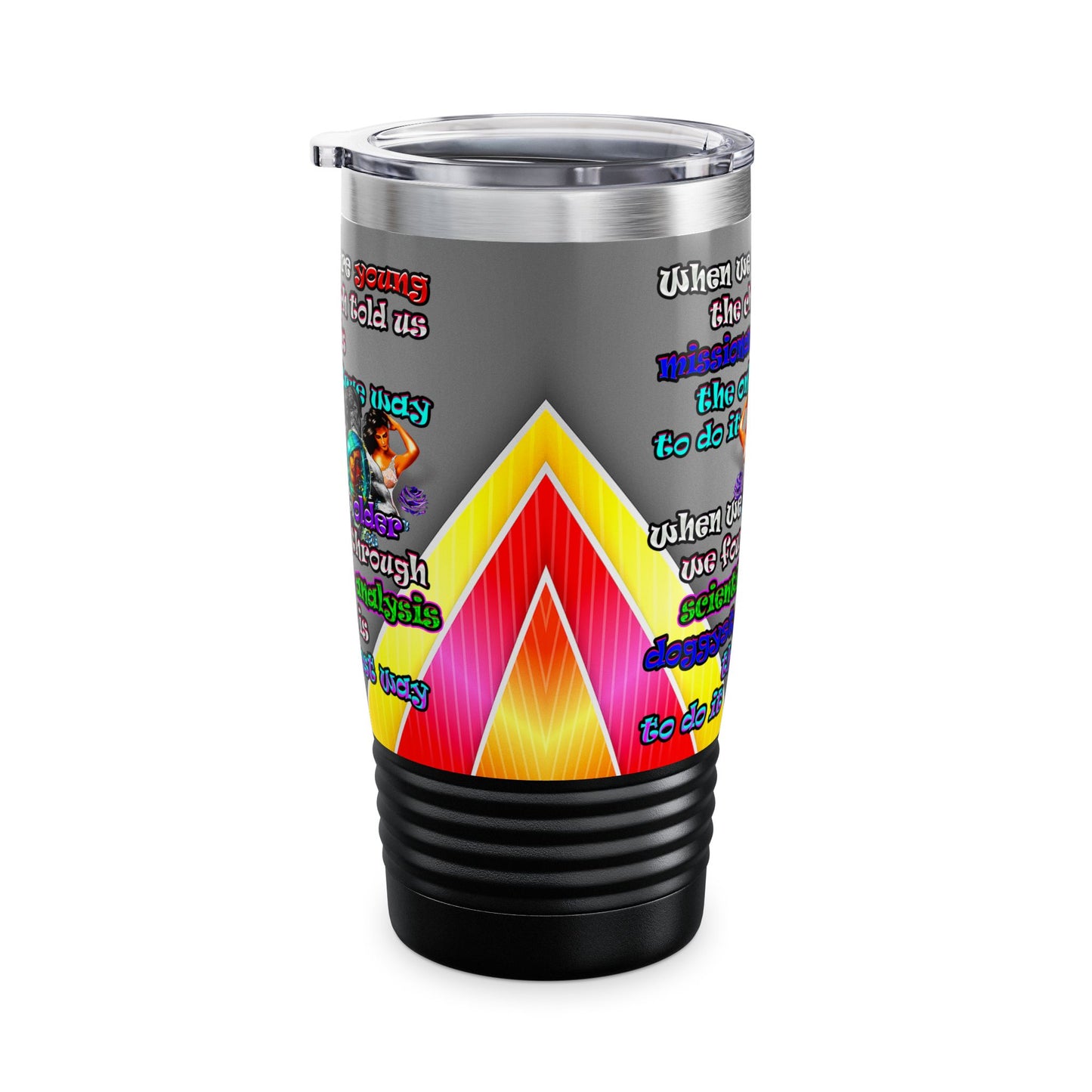 doggystyle - Ringneck Tumbler, 20oz (rainbow split)