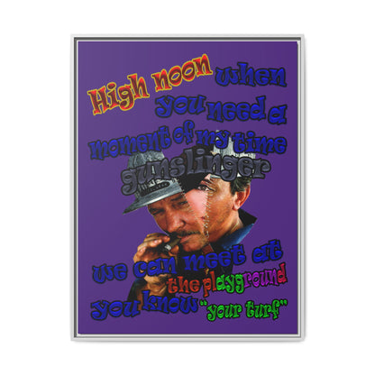 high noon - framed canvas art (purple)