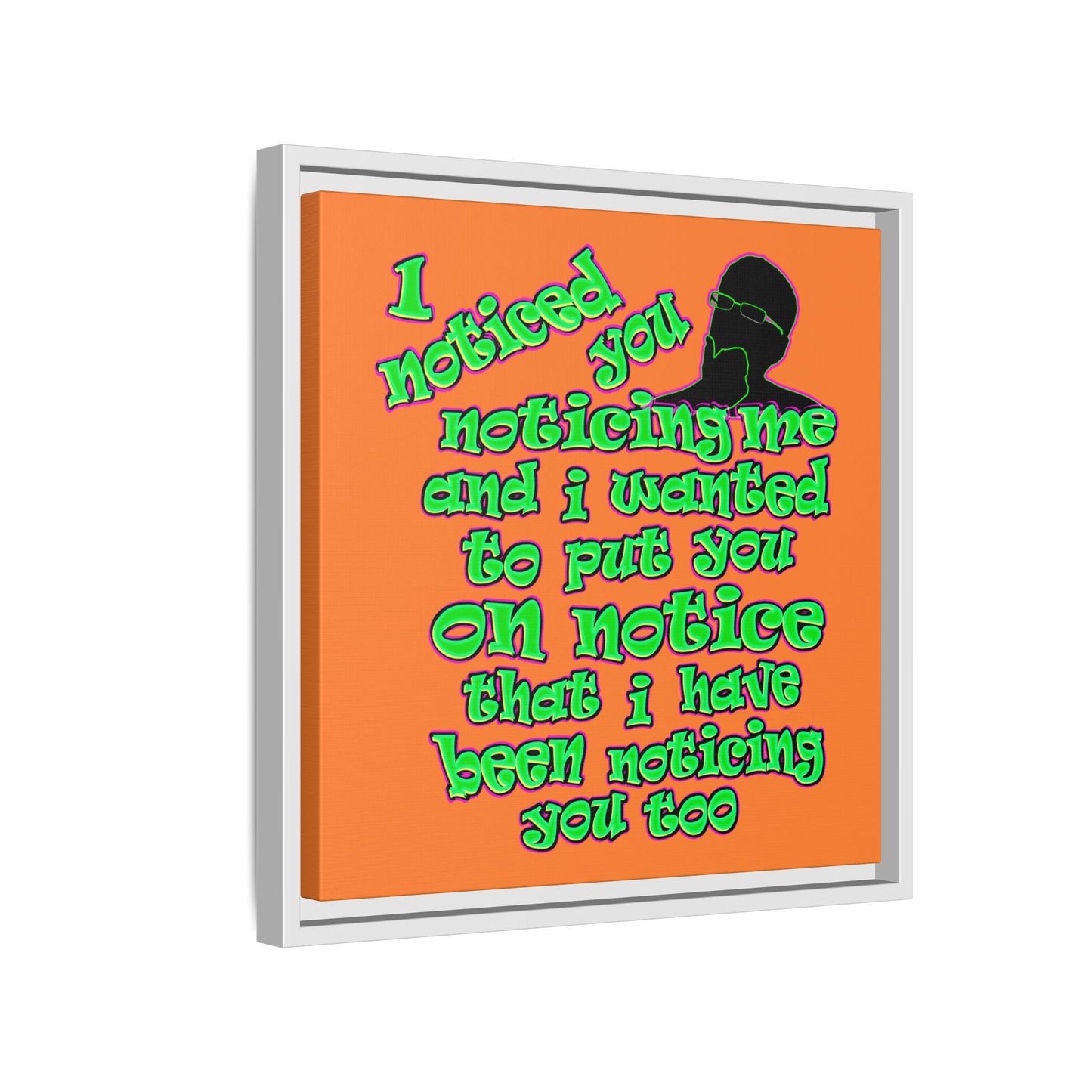 noticed you noticing - framed canvas art (crusta)