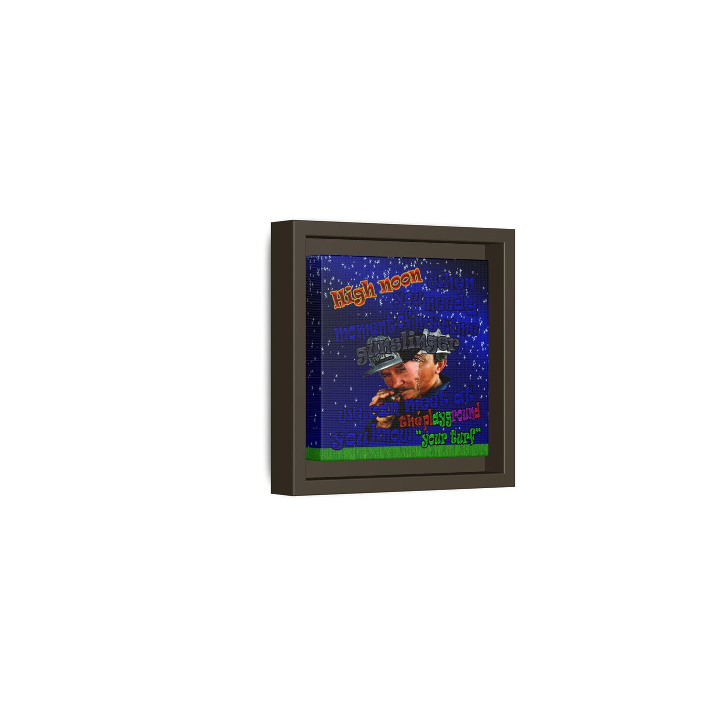 high noon - framed canvas art ('snoops' background)