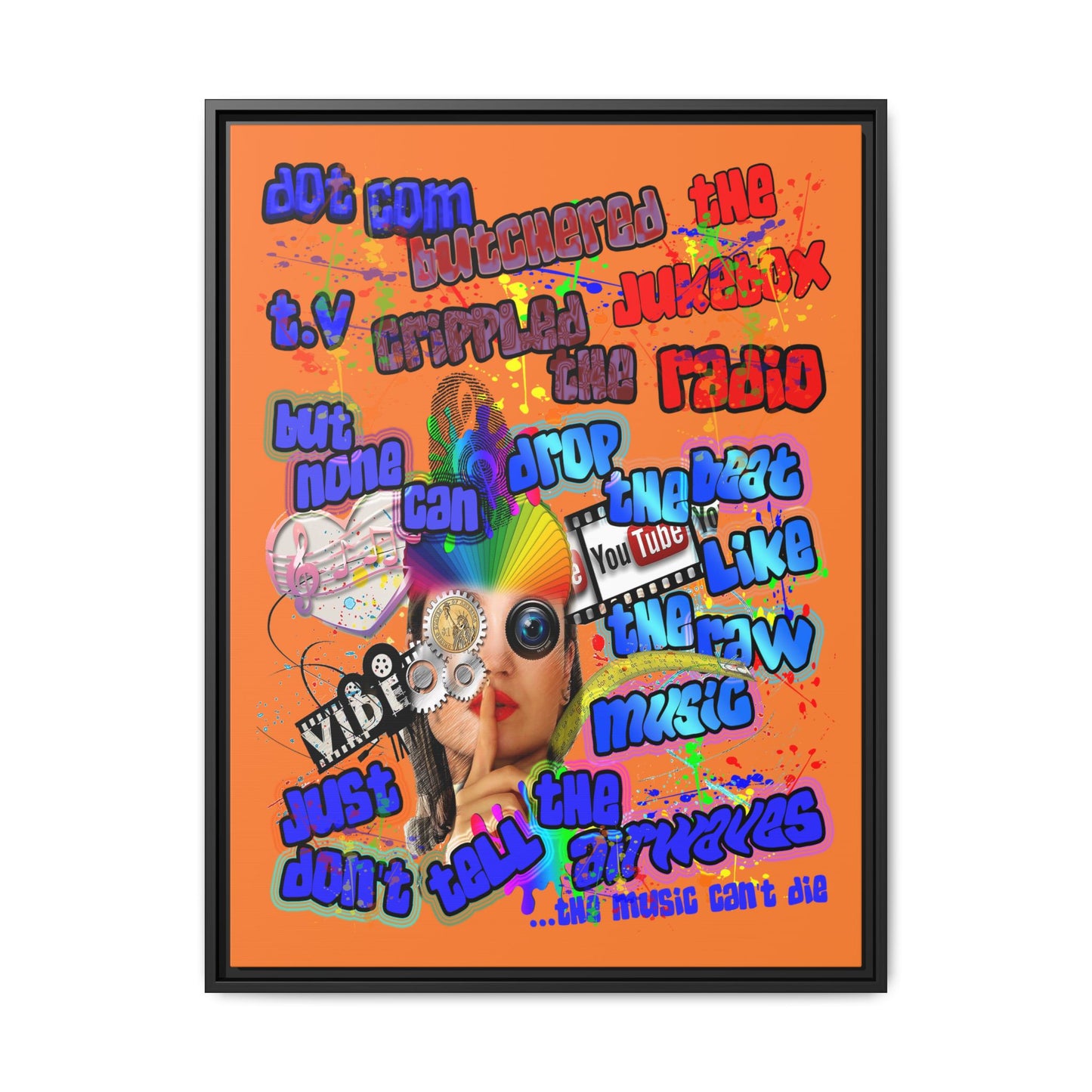 drop the beat - framed canvas art (crusta)