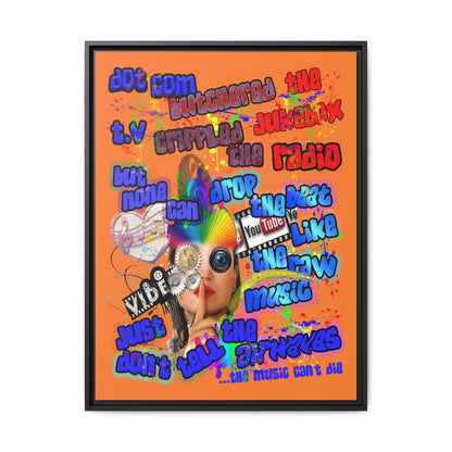 drop the beat - framed canvas art (crusta)