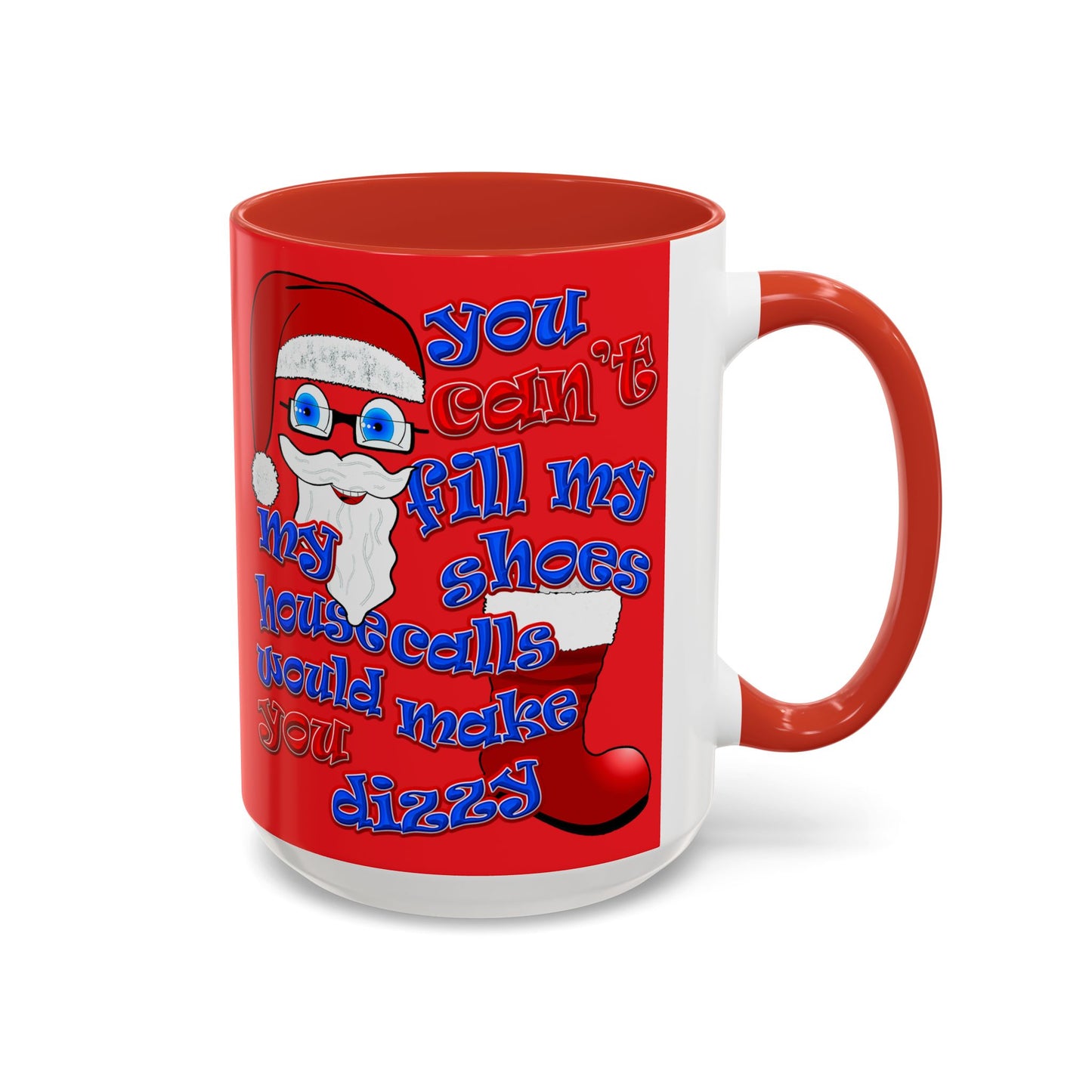 santa's shoes - Accent Mug (red)