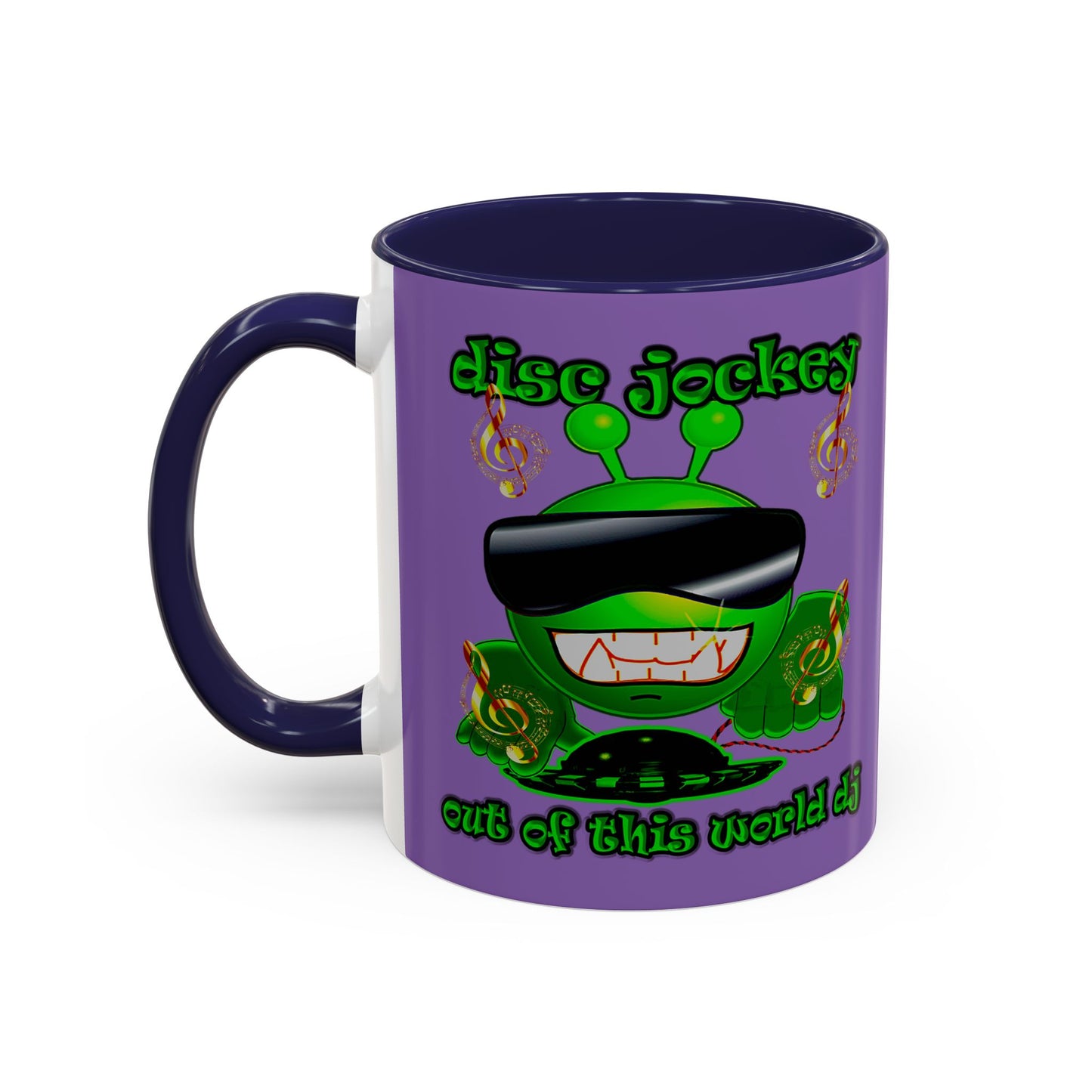 disc jockey - Accent Mug (light purple)