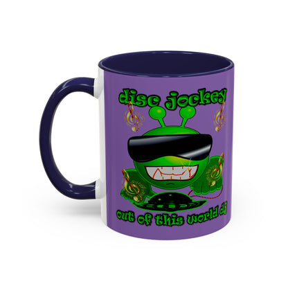 disc jockey - Accent Mug (light purple)
