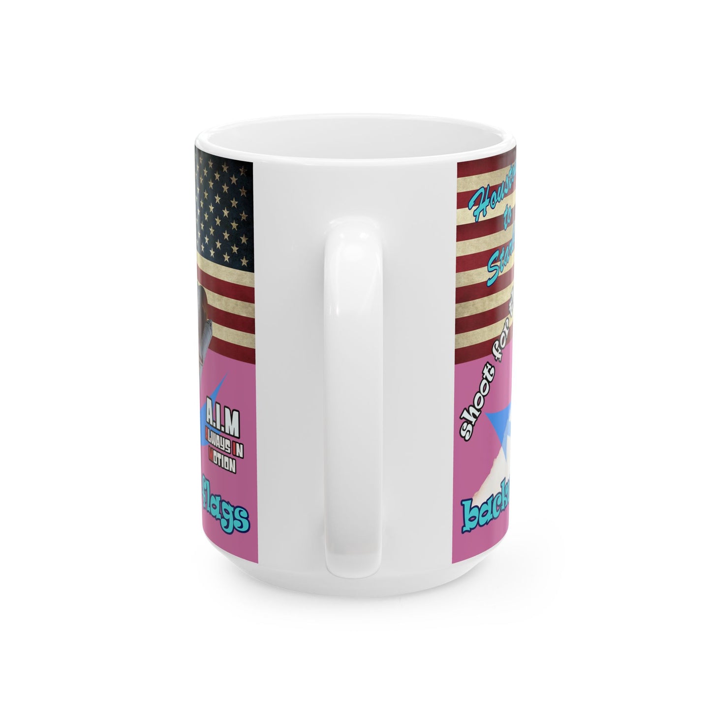 shoot for the stars - White Mug (light pink)
