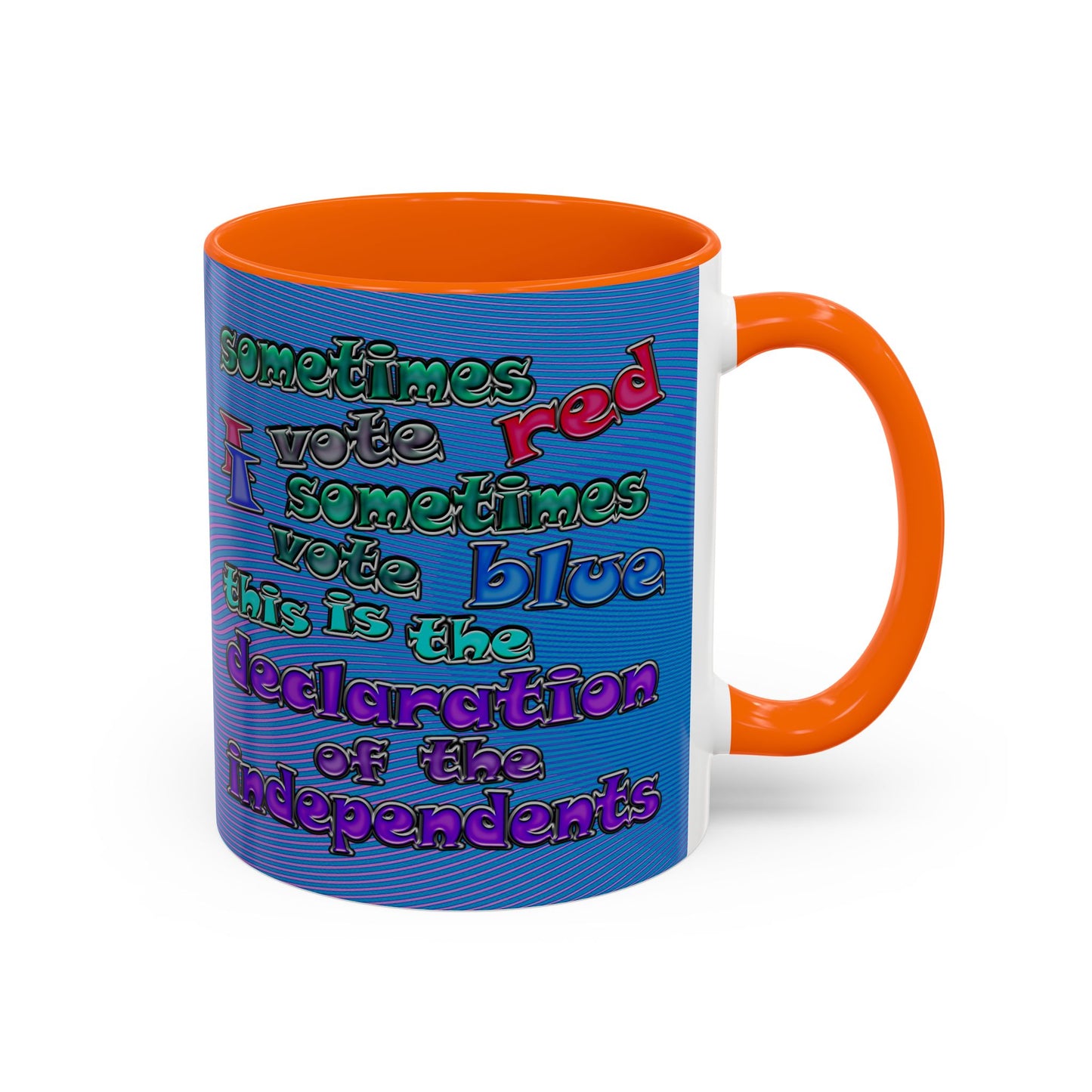 declaration of the independents - Accent Mug (light blue-purple wave)
