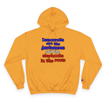 donkeys and elephants - Champion Hoodie