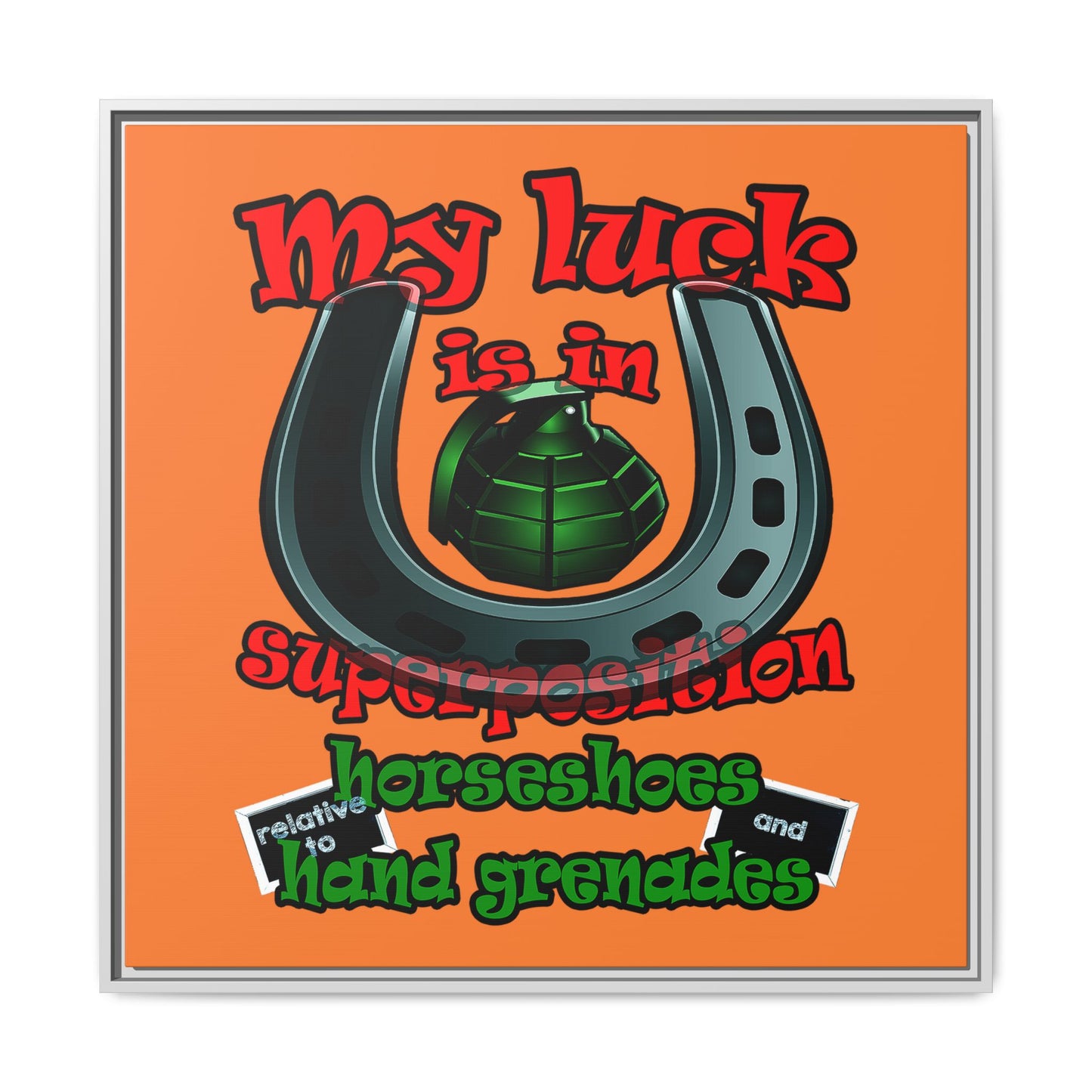 my luck - framed canvas art (crusta)
