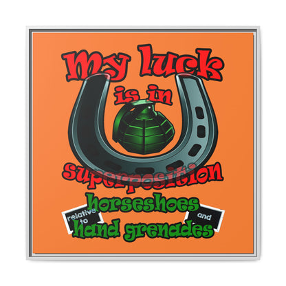 my luck - framed canvas art (crusta)