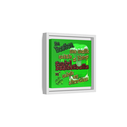 celtics logo - framed canvas art (logo green)