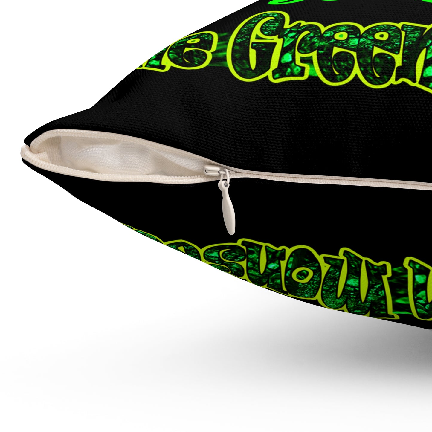 christmas spirits of boston - Spun Polyester Square Pillow - (black)