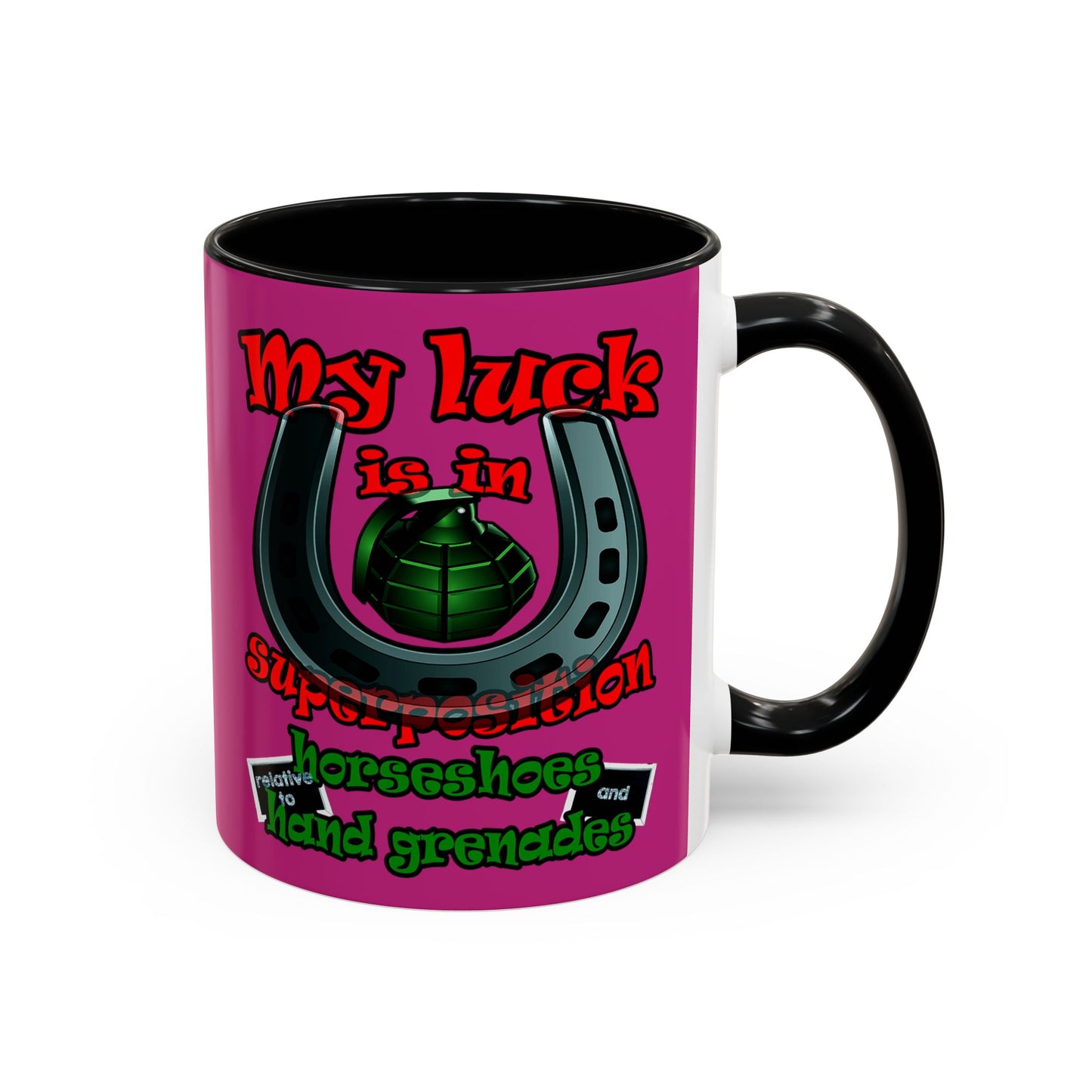 my luck - Accent Mug (pink)