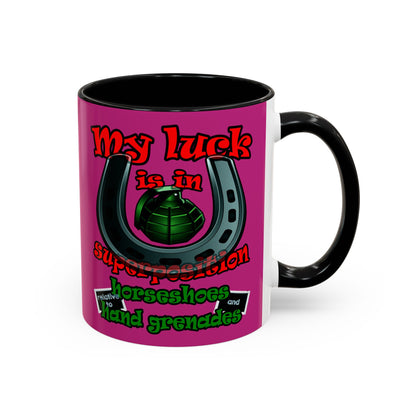 my luck - Accent Mug (pink)