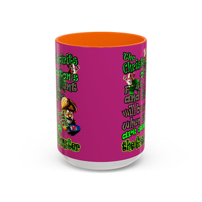 christmas spirits of boston - Accent Mug (pink)