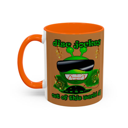 disc jockey - Accent Mug (light brown)