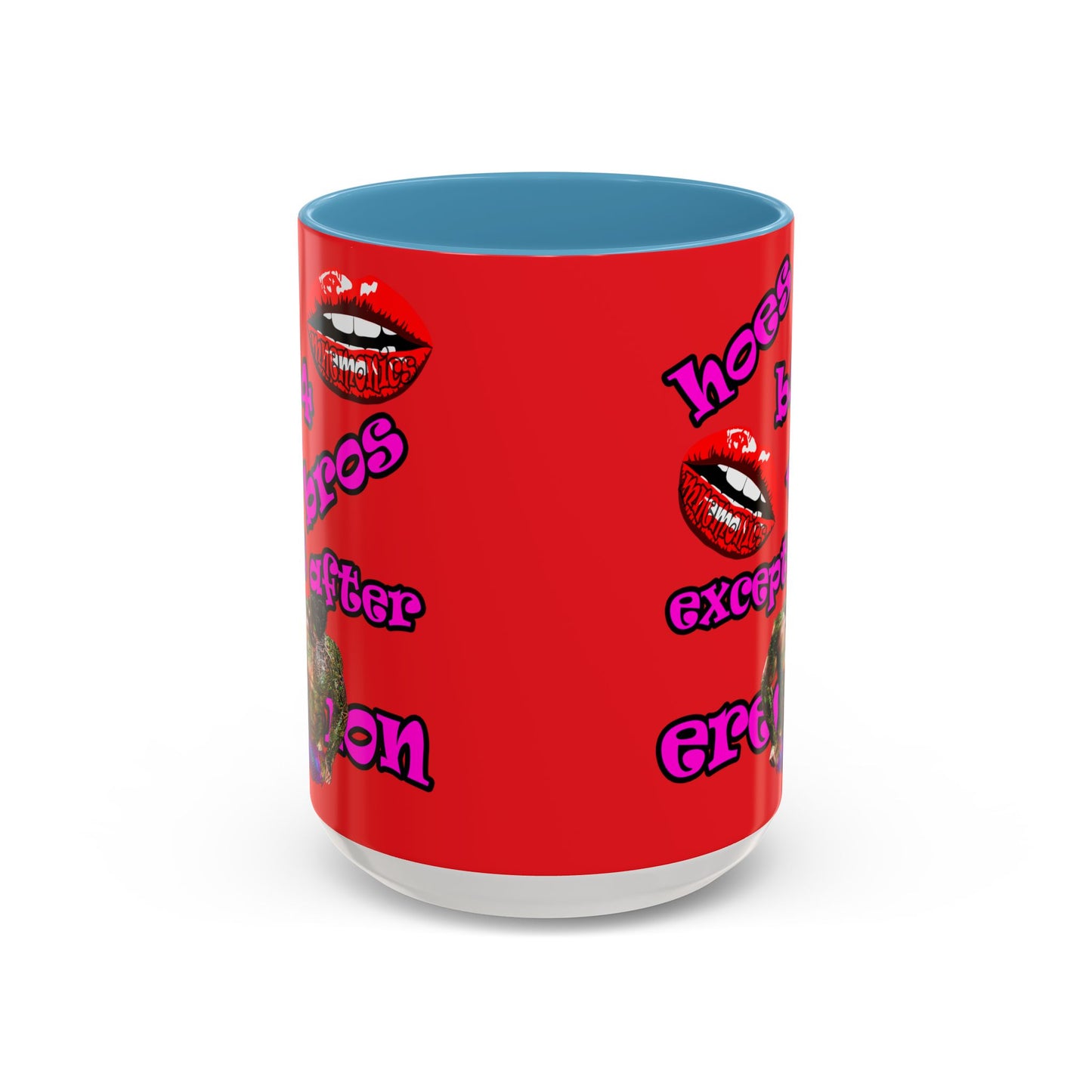 hoes b4 bros - Accent Mug (red)