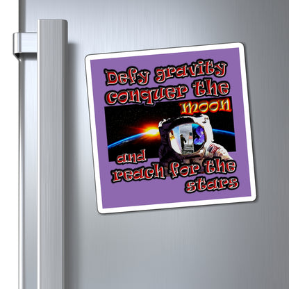 defy conquer reach - Magnets - (light purple)