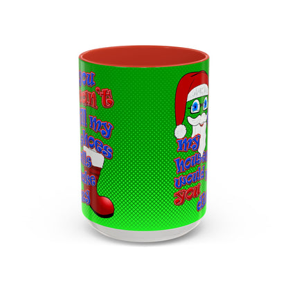 santa's shoes - Accent Mug (logo green)
