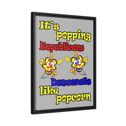 popping like popcorn - framed canvas art (light grey)