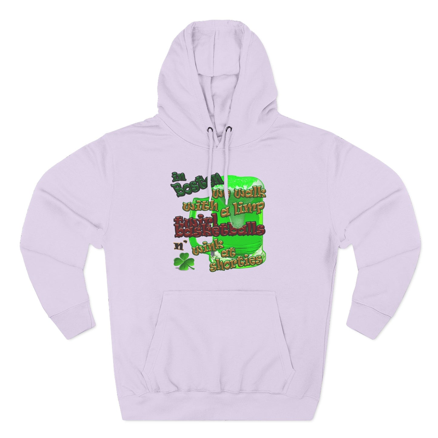 celtics logo - Three-Panel Fleece Hoodie