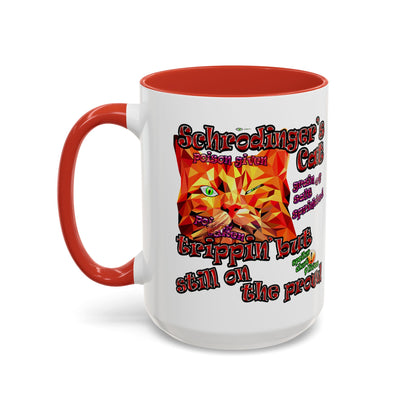 schrodinger's cat - Accent Mug (white)